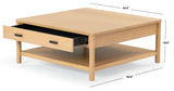 Safavieh Jaylessa Wood 1 Drawer Coffee Table Natural SFV2183A