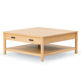 Safavieh Jaylessa Wood 1 Drawer Coffee Table Natural SFV2183A