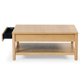 Safavieh Jaylessa Wood 1 Drawer Coffee Table Natural SFV2183A