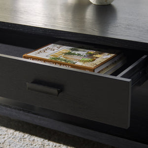 Safavieh JAYLESSA Wood Coffee Table with 1 Drawer – Sleek Modern Design for Stylish Living Room Organization Black SFV2183B
