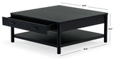 Safavieh Jaylessa Wood 1 Drawer Coffee Table Black SFV2183B