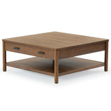 Safavieh Jaylessa Wood 1 Drawer Coffee Table Medium Oak SFV2183C