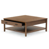 Safavieh Jaylessa Wood 1 Drawer Coffee Table Medium Oak SFV2183C