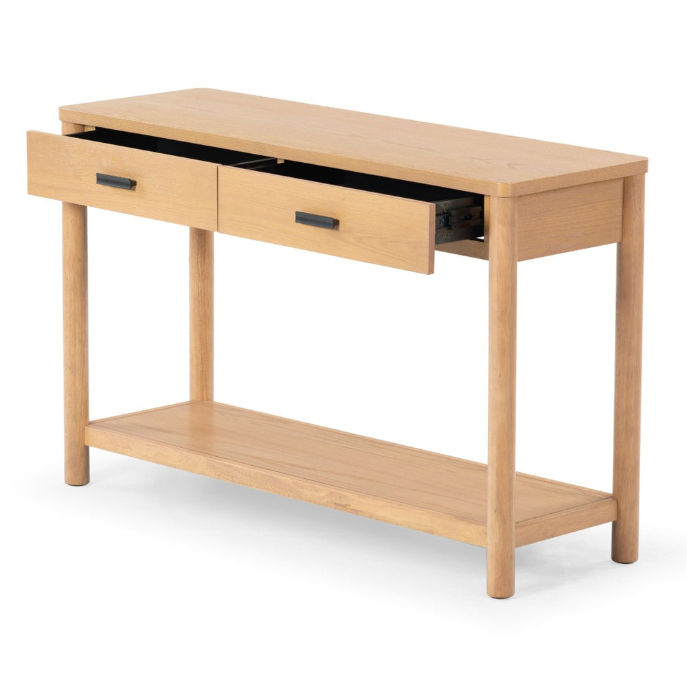 Safavieh JAYLESSA Console Table - Stylish 2-Drawer Design for Entryway, Living Room, or Dining Area Decor Natural SFV2184A