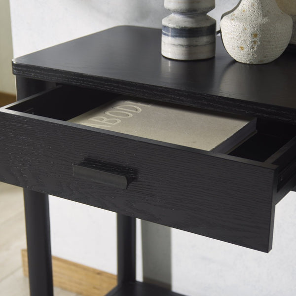Safavieh JAYLESSA Console Table - Stylish 2-Drawer Design for Entryway, Living Room, or Dining Area Decor Black SFV2184B