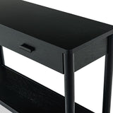 Safavieh Jaylessa Wood 2 Drawer Console Table Black SFV2184B