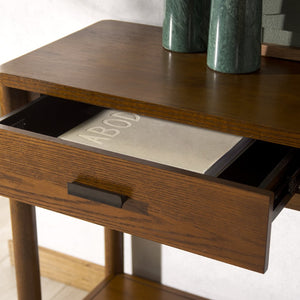 Safavieh JAYLESSA Console Table - Stylish 2-Drawer Design for Entryway, Living Room, or Dining Area Decor Medium Oak SFV2184C