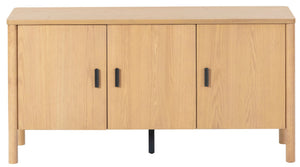 Safavieh JAYLESSA Wood 3 Door Sideboard - Contemporary Storage Solution for Modern Living & Dining Spaces Natural SFV2185A