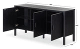 Safavieh Jaylessa Wood 3 Door Sideboard Black SFV2185B