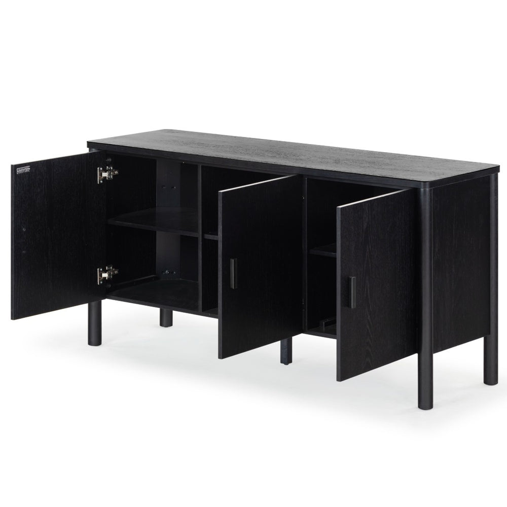 Safavieh JAYLESSA Wood 3 Door Sideboard - Contemporary Storage Solution for Modern Living & Dining Spaces Black SFV2185B