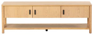Safavieh JAYLESSA Wood 3-Door Sideboard & TV Stand - Modern Utility with Rustic Charm for Any Space Natural SFV2186A