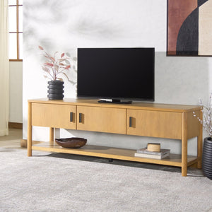 Safavieh JAYLESSA Wood 3-Door Sideboard & TV Stand - Modern Utility with Rustic Charm for Any Space Natural SFV2186A