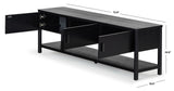 Safavieh Jaylessa Wood 3 Door Tv Stand Black SFV2186B