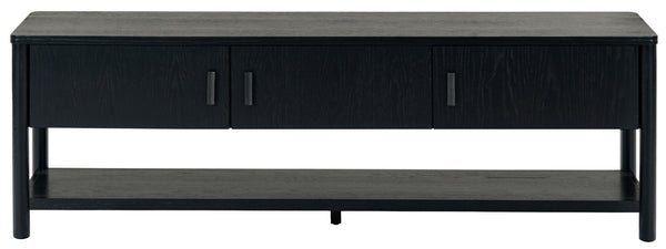 Safavieh JAYLESSA Wood 3-Door Sideboard & TV Stand - Modern Utility with Rustic Charm for Any Space Black SFV2186B