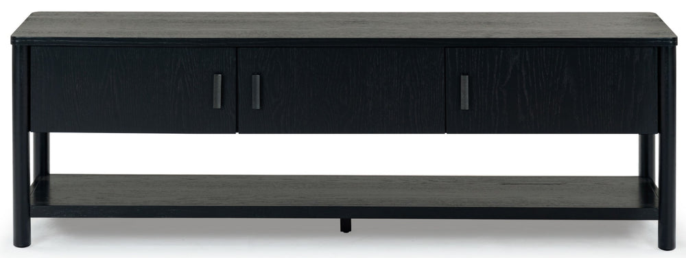 Safavieh JAYLESSA Wood 3-Door Sideboard & TV Stand - Modern Utility with Rustic Charm for Any Space Black SFV2186B