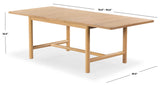 Safavieh Jaylessa Wood Extendable Dining Table Natural SFV2187A