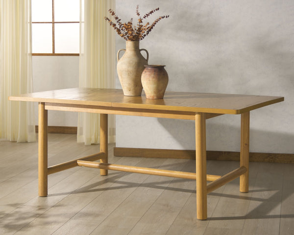Safavieh JAYLESSA Wood Extendable Dining Table - Elegant Design, Durable Construction, Perfect for Gatherings Natural SFV2187A