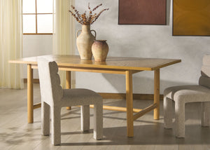 Safavieh JAYLESSA Wood Extendable Dining Table - Elegant Design, Durable Construction, Perfect for Gatherings Natural SFV2187A