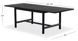 Safavieh Jaylessa Wood Extendable Dining Table Black SFV2187B
