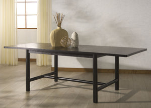 Safavieh JAYLESSA Wood Extendable Dining Table - Elegant Design, Durable Construction, Perfect for Gatherings Black SFV2187B