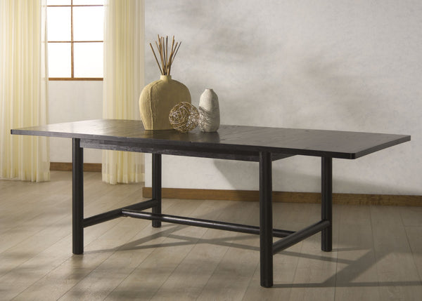 Safavieh JAYLESSA Wood Extendable Dining Table - Elegant Design, Durable Construction, Perfect for Gatherings Black SFV2187B