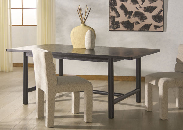 Safavieh JAYLESSA Wood Extendable Dining Table - Elegant Design, Durable Construction, Perfect for Gatherings Black SFV2187B