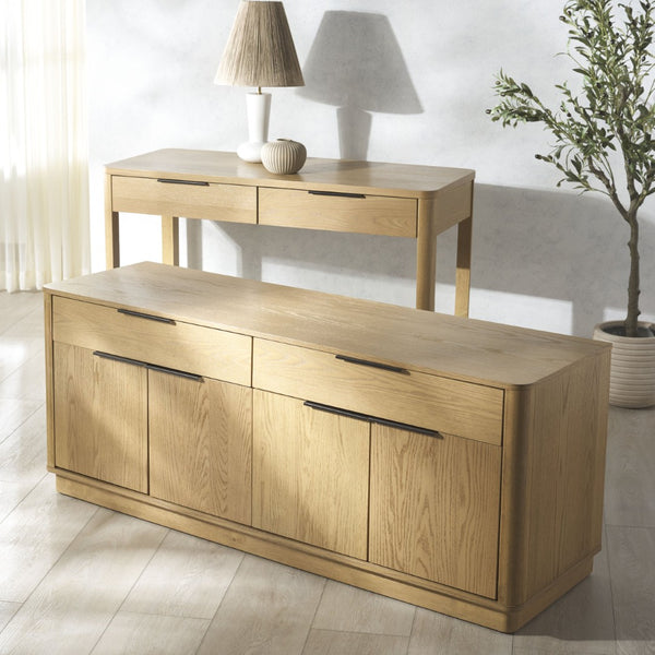 Safavieh GABRIETTA 2-Drawer Wood Desk - Modern Design for Home Office with Elegant Storage and Style Natural / Black SFV2188A