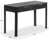 Safavieh Gabrietta 2 Drawer Wood Desk Black / Gold SFV2188B