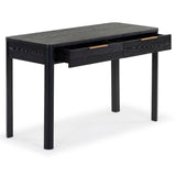 Safavieh Gabrietta 2 Drawer Wood Desk Black / Gold SFV2188B