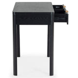 Safavieh Gabrietta 2 Drawer Wood Desk Black / Gold SFV2188B