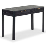 Safavieh Gabrietta 2 Drawer Wood Desk Black / Gold SFV2188B