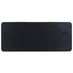 Safavieh Gabrietta 2 Drawer Wood Desk Black / Gold SFV2188B