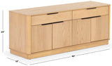 Safavieh Gabrietta 2 Drawer Wood Tv Stand Natural / Black SFV2189A