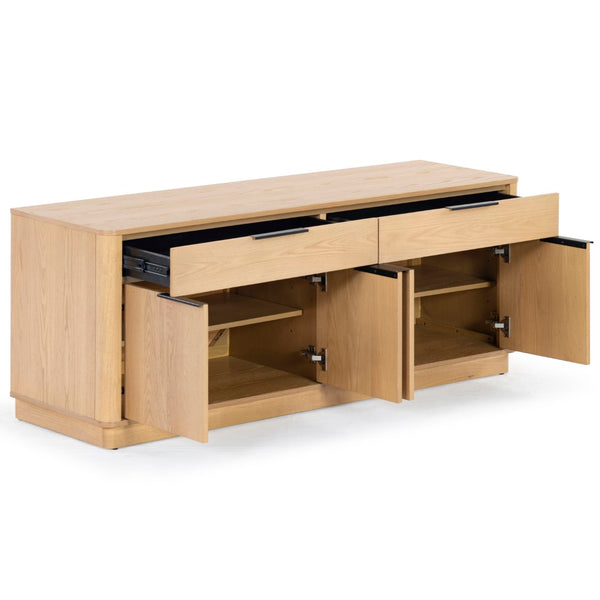 Safavieh Gabrietta 2 Drawer Wood Tv Stand Natural / Black SFV2189A