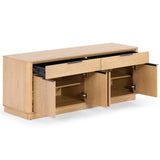 Safavieh Gabrietta 2 Drawer Wood Tv Stand Natural / Black SFV2189A