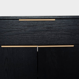 Safavieh Gabrietta 2 Drawer Wood Tv Stand Black / Gold SFV2189B