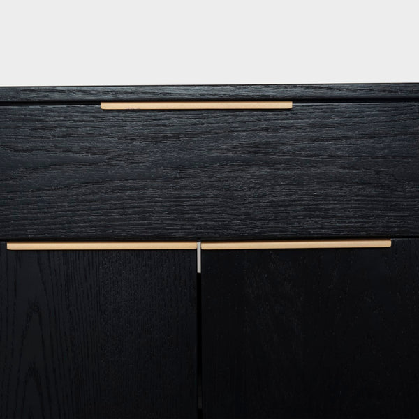 Safavieh Gabrietta 2 Drawer Wood Tv Stand Black / Gold SFV2189B