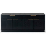 Safavieh Gabrietta 2 Drawer Wood Tv Stand Black / Gold SFV2189B