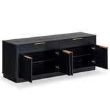 Safavieh Gabrietta 2 Drawer Wood Tv Stand Black / Gold SFV2189B