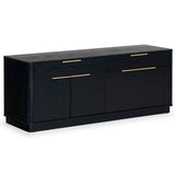 Safavieh Gabrietta 2 Drawer Wood Tv Stand Black / Gold SFV2189B