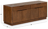 Safavieh Gabrietta 2 Drawer Wood Tv Stand Medium Oak / Black SFV2189C