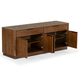 Safavieh Gabrietta 2 Drawer Wood Tv Stand Medium Oak / Black SFV2189C