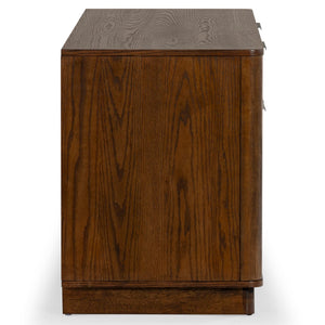 Safavieh Gabrietta 2 Drawer Wood Tv Stand Medium Oak / Black SFV2189C