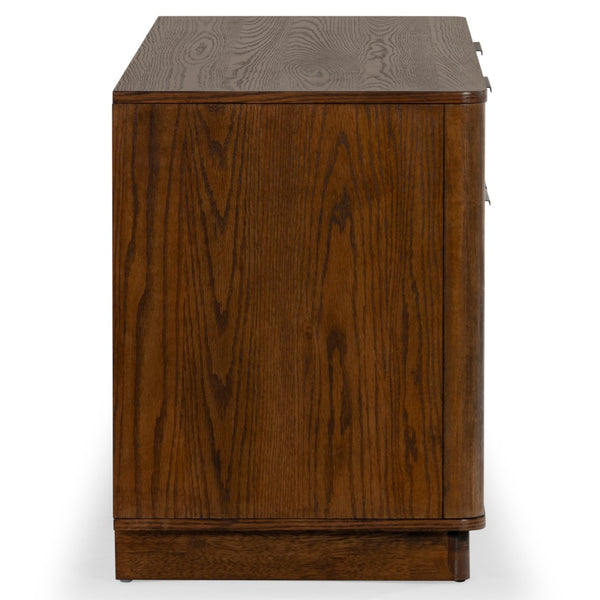 Safavieh Gabrietta 2 Drawer Wood Tv Stand Medium Oak / Black SFV2189C