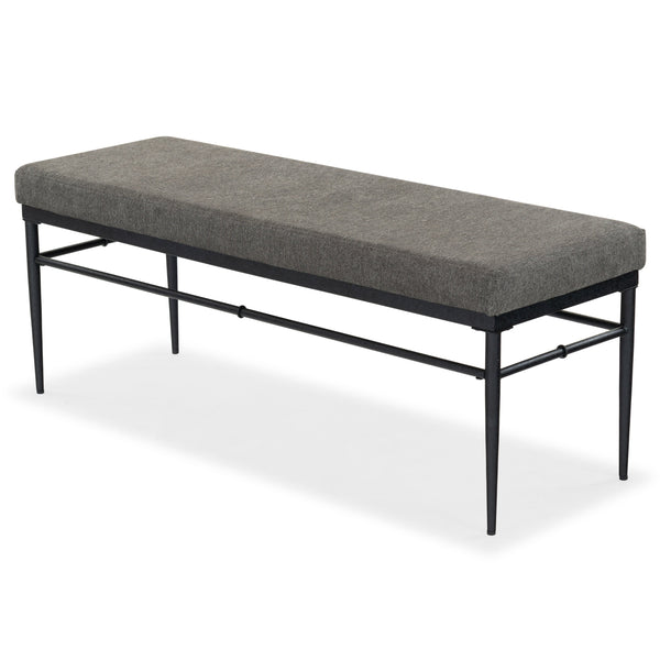 Safavieh Theabella Linen And Metal Bench - Contemporary Style With Striking Aesthetic For Any Decor Black ,Dark Grey Metal ,Manufactured Wood ,Fabric ,Foam Sfv2190a