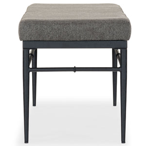 Safavieh Theabella Linen And Metal Bench - Contemporary Style With Striking Aesthetic For Any Decor Black ,Dark Grey Metal ,Manufactured Wood ,Fabric ,Foam Sfv2190a