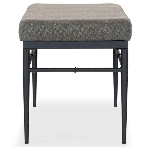 Safavieh Theabella Linen And Metal Bench - Contemporary Style With Striking Aesthetic For Any Decor Black ,Dark Grey Metal ,Manufactured Wood ,Fabric ,Foam Sfv2190a