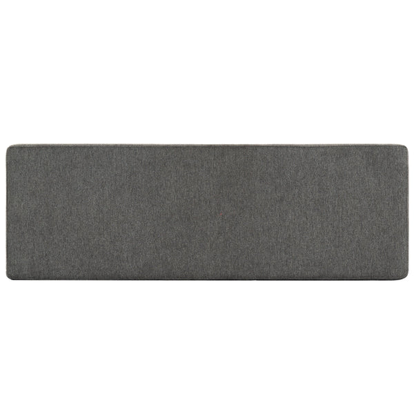 Safavieh Theabella Linen And Metal Bench - Contemporary Style With Striking Aesthetic For Any Decor Black ,Dark Grey Metal ,Manufactured Wood ,Fabric ,Foam Sfv2190a
