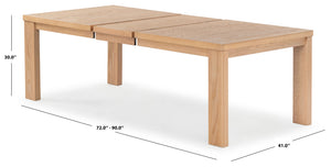 Safavieh Desmond Extendable Wood Dining Table - Elegant Oak Craftsmanship For Memorable Gatherings Natural Wood Sfv2194a