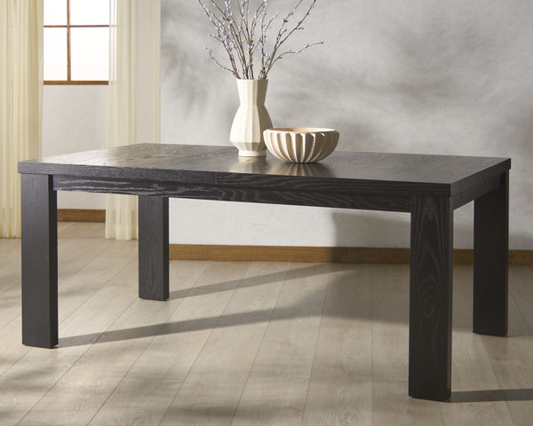 Safavieh Desmond Extendable Wood Dining Table - Elegant Oak Craftsmanship For Memorable Gatherings Black Wood Sfv2194b